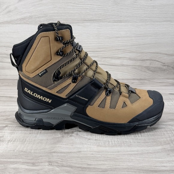 Salomon Quest 4 GTX 412925 Hiking Boots Brown Black Waterproof Men\'s 13 US